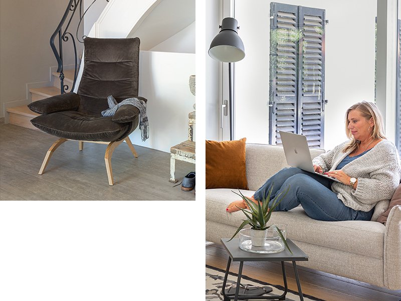 Rom Homeoffice rom 1961 Yoga Sessel und Adora Sofa